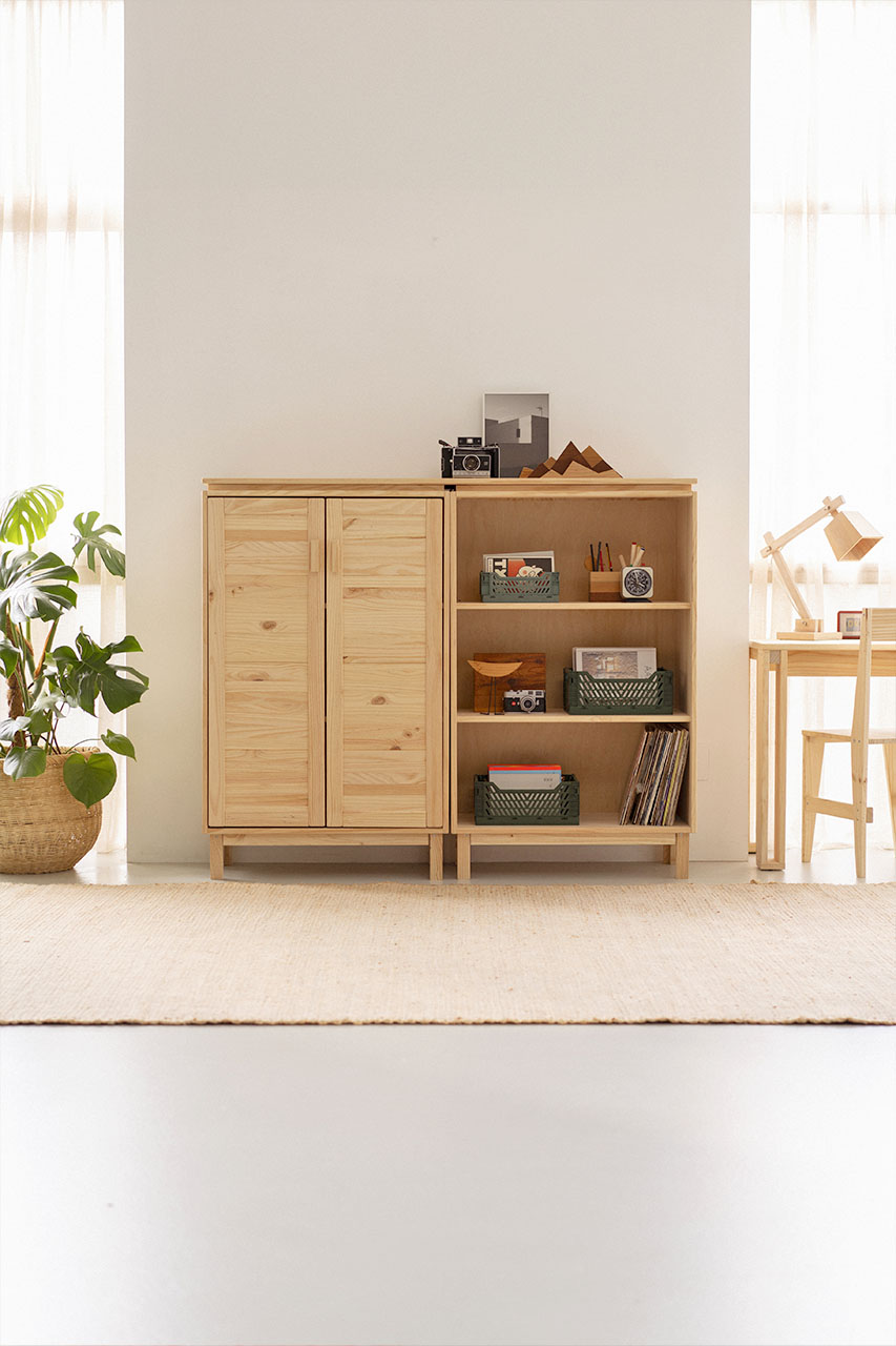 Imagen de ambiente 1 para:Armario aparador de madera natural